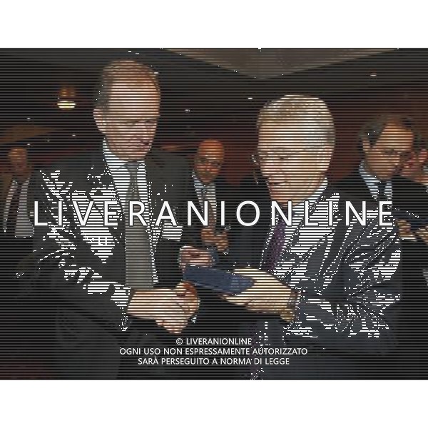 Milano 18/12/2006 consiglio generale lega calcio e premiazione anno sportivo 2005/06 nella foto matarrese antonio e cobolli gigli giovanni ph marco luzzani/ag aldo liverani s.a.s.