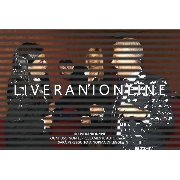 Milano 18/12/2006 consiglio generale lega calcio e premiazione anno sportivo 2005/06 nella foto matarrese antonio e sensi rosella ph marco luzzani/ag aldo liverani s.a.s.