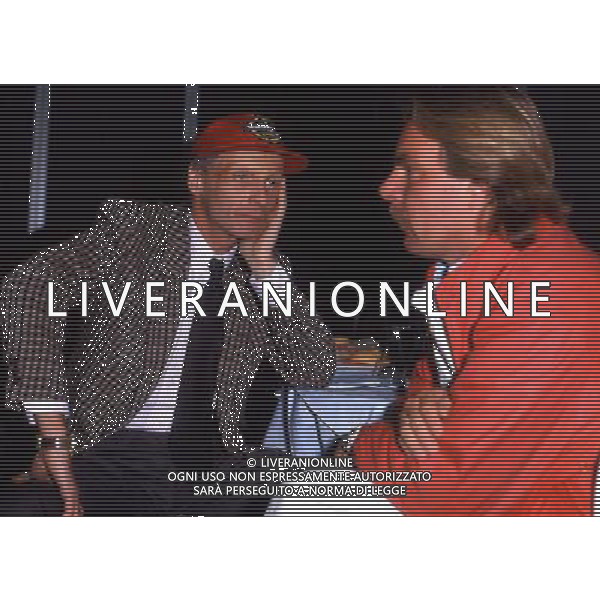 nella foto niki lauda e rosberg keke 1987 ph archivio giovanni liverani/ag aldo liverani s.a.s.