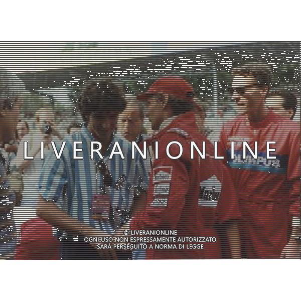 ARCHIVIO GIOVANNI LIVERANI NELLA FOTO PAOLO ROSSI CON NIKI LAUDA AGENZIA ALDO LIVERANI