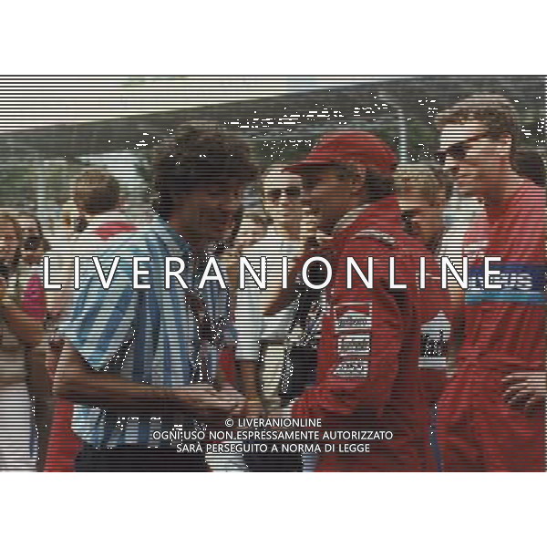 ARCHIVIO GIOVANNI LIVERANI NELLA FOTO PAOLO ROSSI CON NIKI LAUDA AGENZIA ALDO LIVERANI