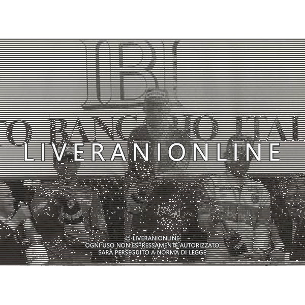 ARCHIVIO GIOVANNI LIVERANI NELLA FOTO michele alboreto-niki lauda-riccardo patrese AGENZIA ALDO LIVERANI