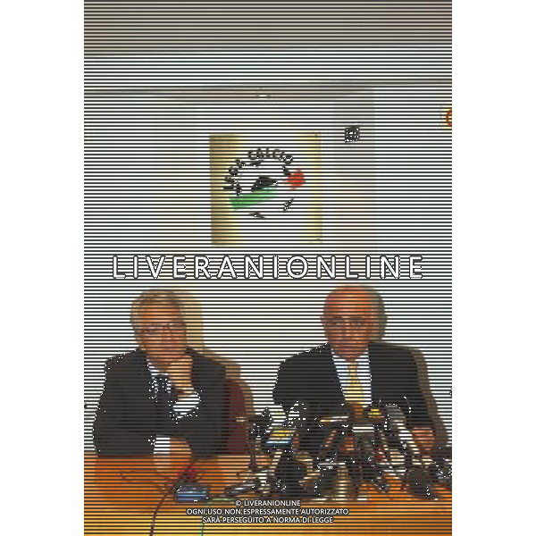 MILANO 29/08/03 CONSIGLIO DI LEGA nella foto matarrese anronio e galliani adriano foto gigi arcaini/ag.aldo liverani