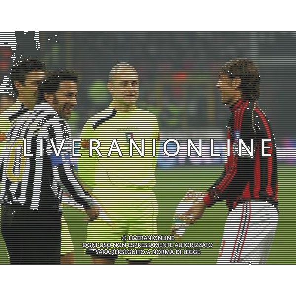 Milan - Juventus Trofeo Berlusconi 06/01/2007 nella foto i due capitani alessandro del piero e paolo maldini ph luzzani/ag. Aldo Liverani