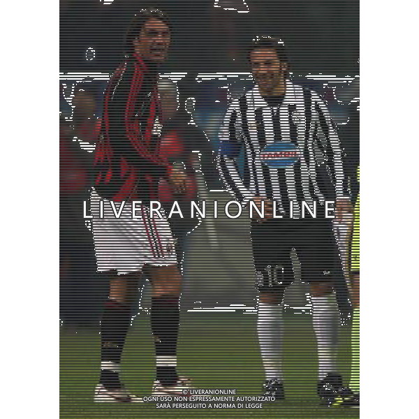 Milan - Juventus Trofeo Berlusconi 06/01/2007 nella foto Alessandro del Piero con Paolo Maldini ph Aldo Liverani