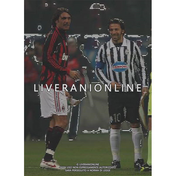 Milan - Juventus Trofeo Berlusconi 06/01/2007 nella foto Alessandro del Piero con Paolo Maldini ph Aldo Liverani