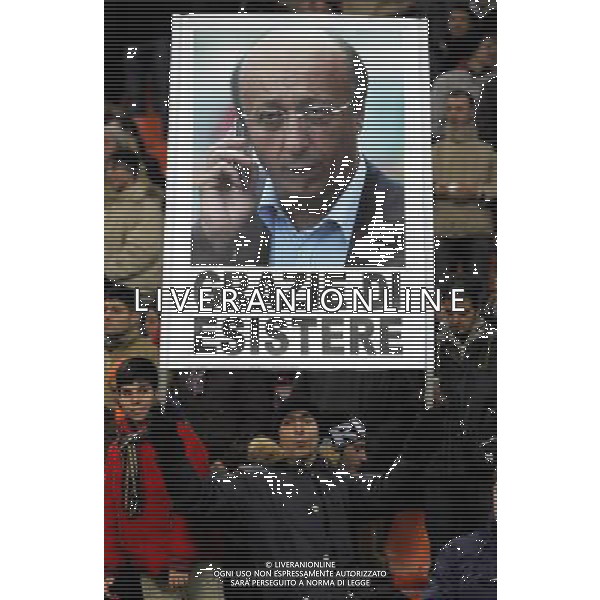 Milan - Juventus Trofeo Berlusconi 06/01/2007 nella foto striscione dei tifosi per moggi ph luzzani/ag. Aldo Liverani