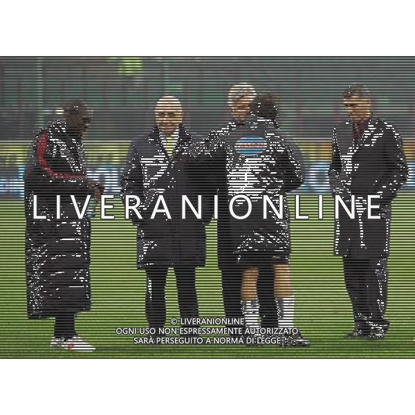 Milan - Juventus Trofeo Berlusconi 06/01/2007 nella foto alessandro del piero, carlo ancelotti, adriano galliani e clarence seedorf ph luzzani/ag. Aldo Liverani