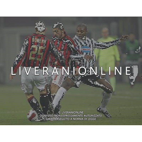 Milano 06-01-2007 16 Trofeo Luigi Berlusconi milan-juventus 3:2 nella foto zalayeta, gattuso e bonera ph marco luzzani/ag aldo liverani s.a.s.