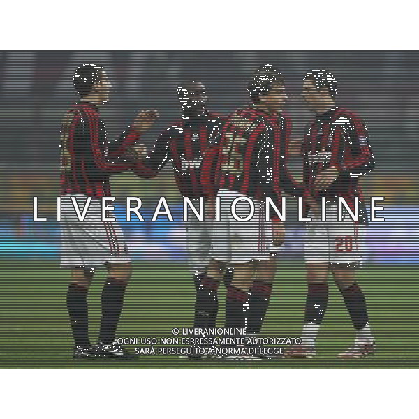 Milano 06-01-2007 16 Trofeo Luigi Berlusconi milan-juventus 3:2 nella foto milan esulta a fine gara ph marco luzzani/ag aldo liverani s.a.s.