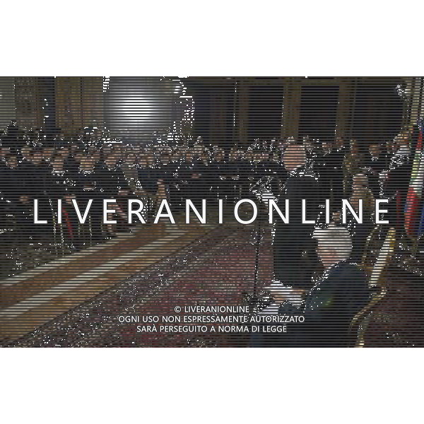 Roma 08/01/2007 NELLA FOTO Il Presidente della Repubblica Giorgio Napolitano,nel pomeriggio di oggi 8 gennaio 2007,durante l\'incontro al Quirinale con gli atleti italiani campioni del mondo in discipline olimpiche negli anni 2005-2006.(foto di Enrico Oli