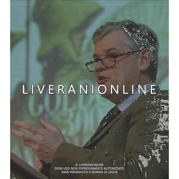 MILANO 9 GENNAIO 2007 PRESENTAZIONE DEL IL VENTAGLIO E IL PROGRAMMA DEGLI SPETTACOLI E DEGLI APPUNTAMENTI DEL PICCOLO TEATRO PER I TRECENTO ANNI DELLA NASCITA DI CARLO GOLDONI. NELLA FOTO: SERGIO ESCOBAR PH FRANKY/AG ALDO LIVERANI