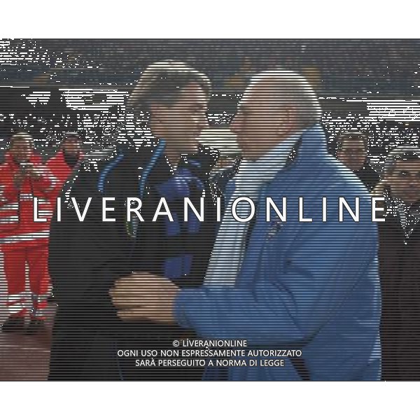 Empoli - Inter Coppa Italia Tim Cup 09/01/2007 nella foto luigi cagni con roberto mancini ph nucci/ag. aldo liverani