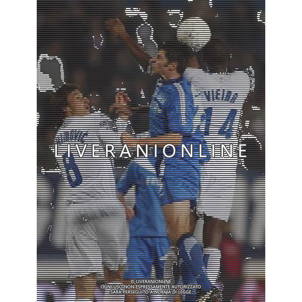 Empoli - Inter Coppa Italia Tim Cup 09/01/2007 nella foto zlatan ibrahimovic con patrick vieira e vanigli ph nucci/ag. aldo liverani