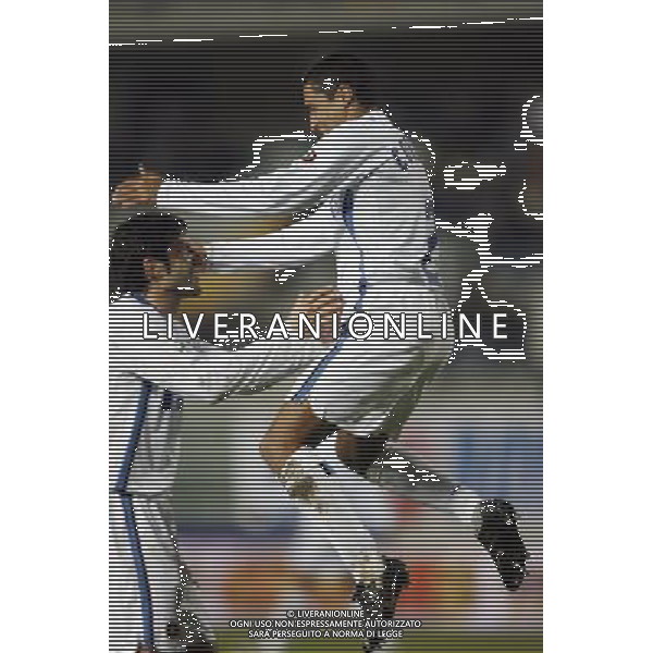 EMPOLI-INTER COPPA ITALIA TIM 09/01/2007 NELLA FOTO IVAN CORDOBA-LUIS FIGO AGENZIA ALDO LIVERANI