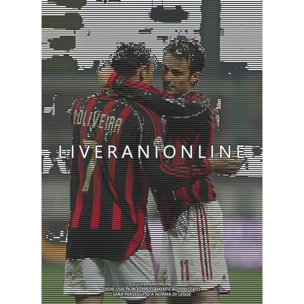 MILAN-AREZZO COPPA ITALIA TIM 11/01/2007 NELLA FOTO esultanza gilardino FOTO LUZZANI MARCO-AGENZIA ALDO LIVERANI