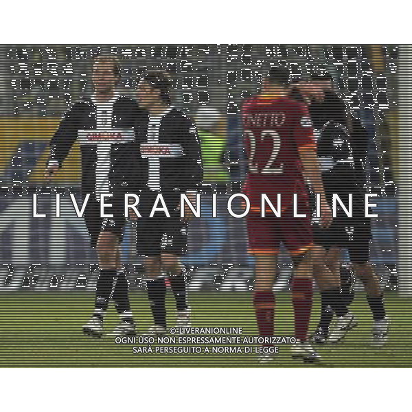 Parma - Roma Coppa Italia Tim Cup 17/01/2006 nella foto esultanza dopo il gol di zlatan muslimovic ph andry/ag. aldo liverani
