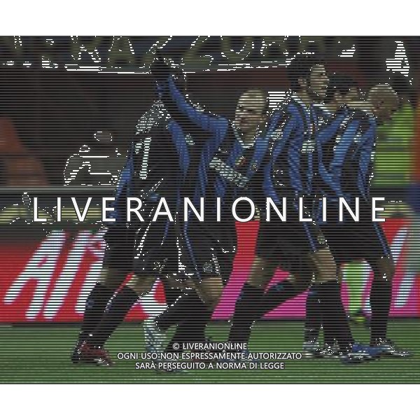 INTER-EMPOLI COPPA ITALIA TIM 17/01/2007 NELLA FOTO esultanza cambiasso FOTO LUZZANI-ALDO LIVERANI