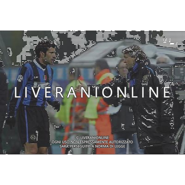 Milano 17/01/2007 coppa italia tim cup 2006/07 inter-empoli 2:0 nella foto mancini e figo ph marco luzzani/ag aldo liverani s.a.s.