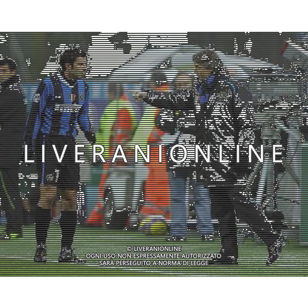 Milano 17/01/2007 coppa italia tim cup 2006/07 inter-empoli 2:0 nella foto mancini e figo ph marco luzzani/ag aldo liverani s.a.s.