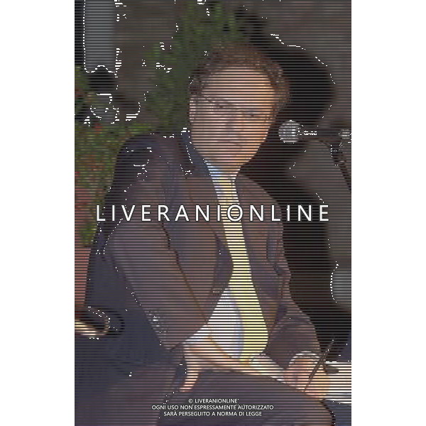 ROMA EX MATTATOIO 11-09-2003 FESTA DI LIBERAZIONE (Rifondazione Comunista) CONFRONTO FASSINO-BERTINOTTI NELLA FOTO: STEFANO FOLLI (Direttore Corriere della Sera)* FOTO ALDO LIVERANI