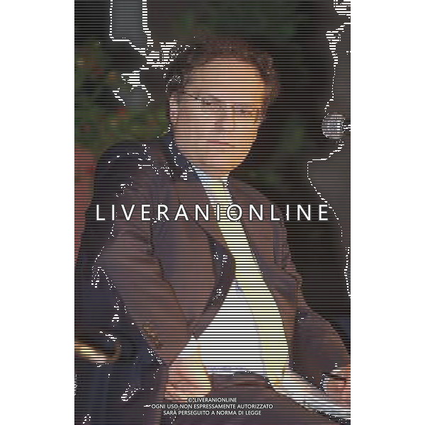 ROMA EX MATTATOIO 11-09-2003 FESTA DI LIBERAZIONE (Rifondazione Comunista) CONFRONTO FASSINO-BERTINOTTI NELLA FOTO: STEFANO FOLLI (Direttore Corriere della Sera)* FOTO ALDO LIVERANI