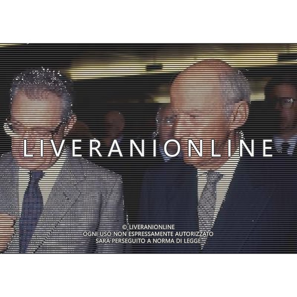 Leopoldo Pirelli (Industriale) con Cesare Romiti nel 1989 ph archivio giovanni liverani/ag. aldo liverani