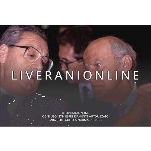 Leopoldo Pirelli (Industriale) con Cesare Romiti nel 1989 ph archivio giovanni liverani/ag. aldo liverani