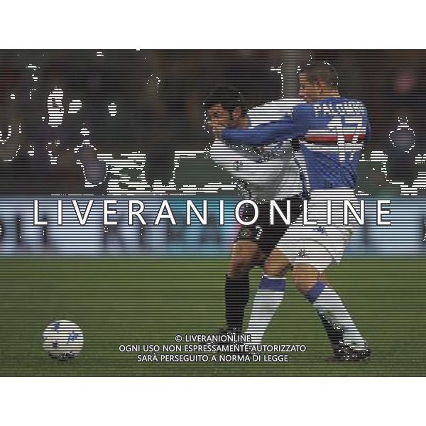 Sampdoria - Inter semifinale Coppa Italia Tim Cup 24/01/2007 nella foto luis figo e palombo angelo ph luzzani/ag. aldo liverani