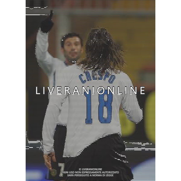 Sampdoria - Inter semifinale Coppa Italia Tim Cup 24/01/2007 nella foto esultanza dopo il gol di hernan crespo ph luzzani/ag. aldo liverani