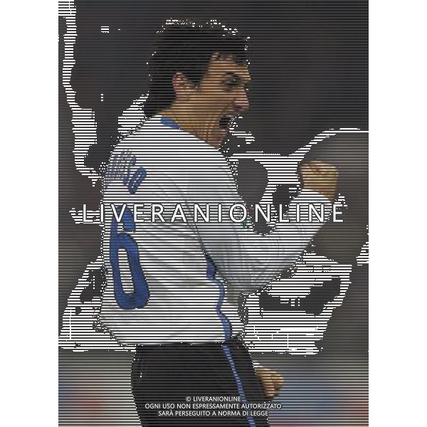 Sampdoria - Inter semifinale Coppa Italia Tim Cup 24/01/2007 nella foto esultanza dopo il secondo gol di nicolas burdisso ph luzzani/ag. aldo liverani
