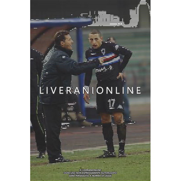 VERONA 17/01/2007 SERIE A TIM CUP CHIEVO-SAMPDORIA NELLA FOTO:WALTER NOVELLINO DA INDICAZIONI A PALOMBO ANGELO FOTO PAOLA GARBUIO/AG.ALDO LIVERANI
