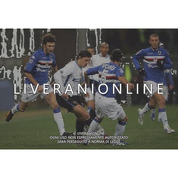 Genova 24/01-2007 coppa italia tim 2006/07 sampdoria-inter 3:0 nella foto crespo, accardi e delvecchio ph marco luzzani/ag aldo liverani s.a.s.