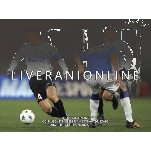 Genova 24/01-2007 coppa italia tim 2006/07 sampdoria-inter 3:0 nella foto zanetti e delvecchio ph marco luzzani/ag aldo liverani s.a.s.
