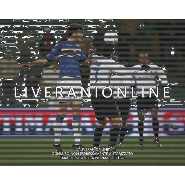 Genova 24/01-2007 coppa italia tim 2006/07 sampdoria-inter 3:0 nella foto figo e delvecchio ph marco luzzani/ag aldo liverani s.a.s.