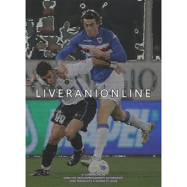 Genova 24/01-2007 coppa italia tim 2006/07 sampdoria-inter 3:0 nella foto bastrini e choutos ph marco luzzani/ag aldo liverani s.a.s.