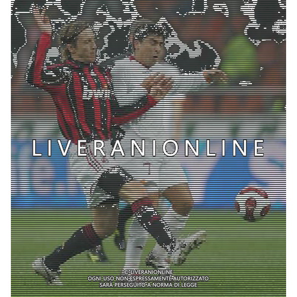 Milan - Roma Coppa Italia Tim Cup 25/01/2006 nella foto david pizarro con massimo ambrosini ph andry/ag. aldo liverani