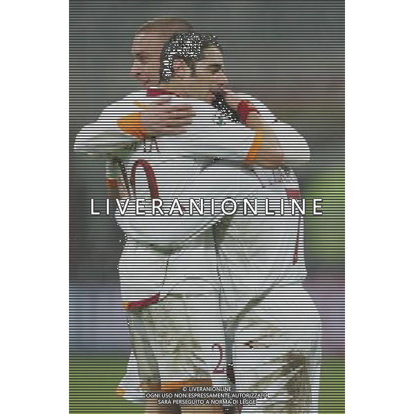 Milan - Roma Coppa Italia Tim Cup 25/01/2006 nella foto esultanza dopo il gol di david pizarro con simone perrotta e daniele de rossi ph andry/ag. aldo liverani