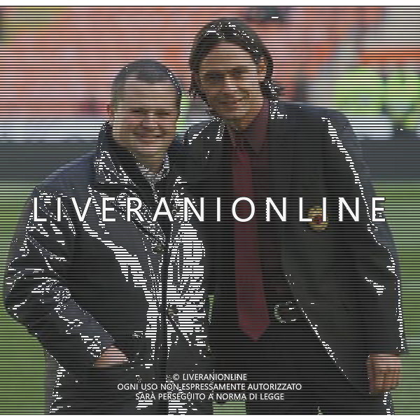 Milan - Parma campionato serie A 28/01/2007 nella foto Tommaso Ghirardi neopresidente del Parma Calcio con Filippo Inzaghi ph andry/ag. Aldo Liverani