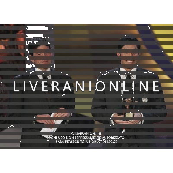 MILANO 29/01/2007 AUDITORIUM MILANO OSCAR DEL CALCIO AIC NELLA FOTO GIOVANNI GALLI-GIANLUIGI BUFFON FOTO LUZZANI MARCO-AGENZIA ALDO LIVERANI 
