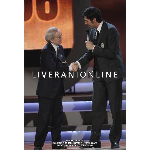 MILANO 29/01/2007 AUDITORIUM MILANO OSCAR DEL CALCIO AIC NELLA FOTO GIANLUIGI BUFFON-DAN PETERSON FOTO LUZZANI MARCO-AGENZIA ALDO LIVERANI 