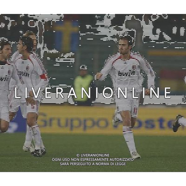 Roma - Milan 31 / 01 / 2007 - Coppa Italia TIM CUP Semifinale ritorno nella foto: esultanza dopo il gol di alberto Gilardino dopo il momentaneo pareggio del 1-1 ph Corradetti / ag. Aldo Liverani