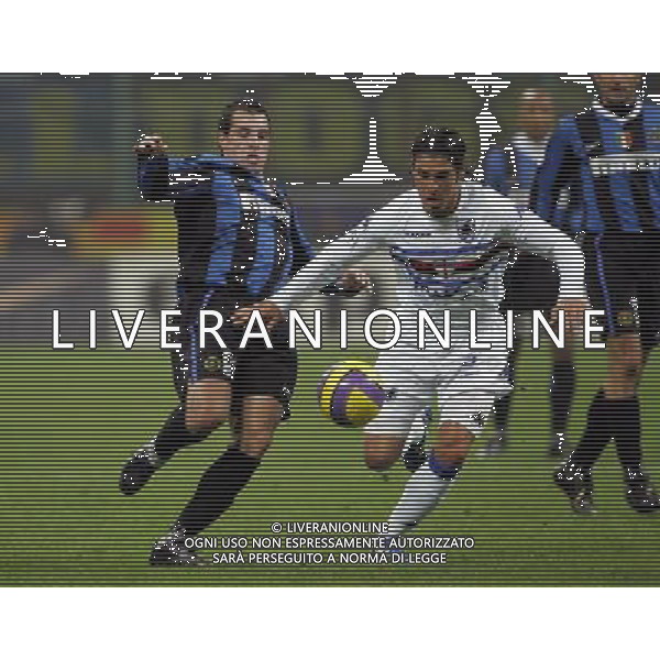 Inter - sampdoria semifinale coppa italia tim cup 01/02/2007 nella foto mariano gonzalez e accardi ph luzzani/ag. aldo liverani