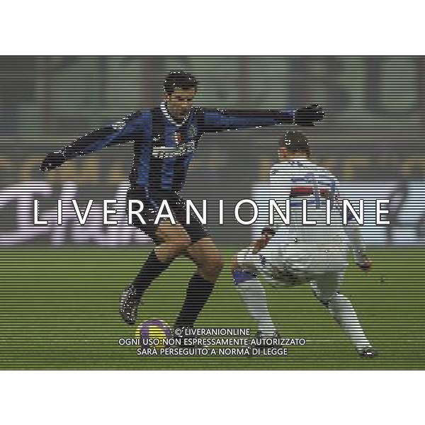Inter - sampdoria semifinale coppa italia tim cup 01/02/2007 nella foto luis figo e palombo angelo ph luzzani/ag. aldo liverani