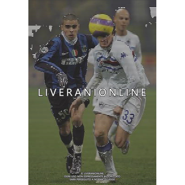Inter - sampdoria semifinale coppa italia tim cup 01/02/2007 nella foto bastrini e maaroufi ph luzzani/ag. aldo liverani