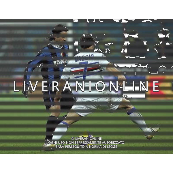 Inter - sampdoria semifinale coppa italia tim cup 01/02/2007 nella foto santiano solari e maggio christian ph luzzani/ag. aldo liverani