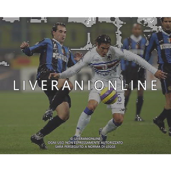 Milano 02/02/2007 coppa italia tim 2006/07 inter-sampdoria 0:0 nella foto gonzalez mariano e accardi pietro ph marco luzzani/ag aldo liverani s.a.s.