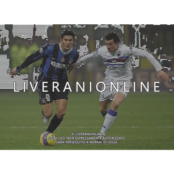 Milano 02/02/2007 coppa italia tim 2006/07 inter-sampdoria 0:0 nella foto cruz julio e bastrini alessandro ph marco luzzani/ag aldo liverani s.a.s.