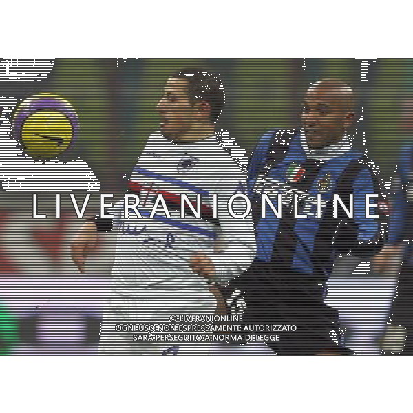 Milano 02/02/2007 coppa italia tim 2006/07 inter-sampdoria 0:0 nella foto palombo angelo e dacourt olivier ph marco luzzani/ag aldo liverani s.a.s.
