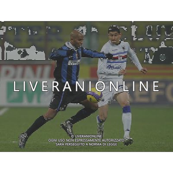 Milano 02/02/2007 coppa italia tim 2006/07 inter-sampdoria 0:0 nella foto dacourt olivier e ferrari gabriel enzo ph marco luzzani/ag aldo liverani s.a.s.